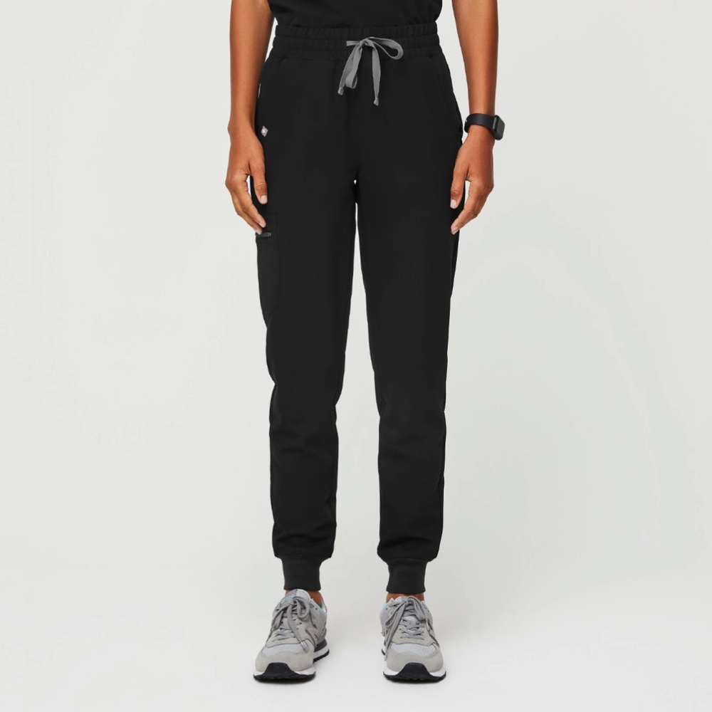 FIGS Black High Waisted Zamora™ Jogger Scrub Pants